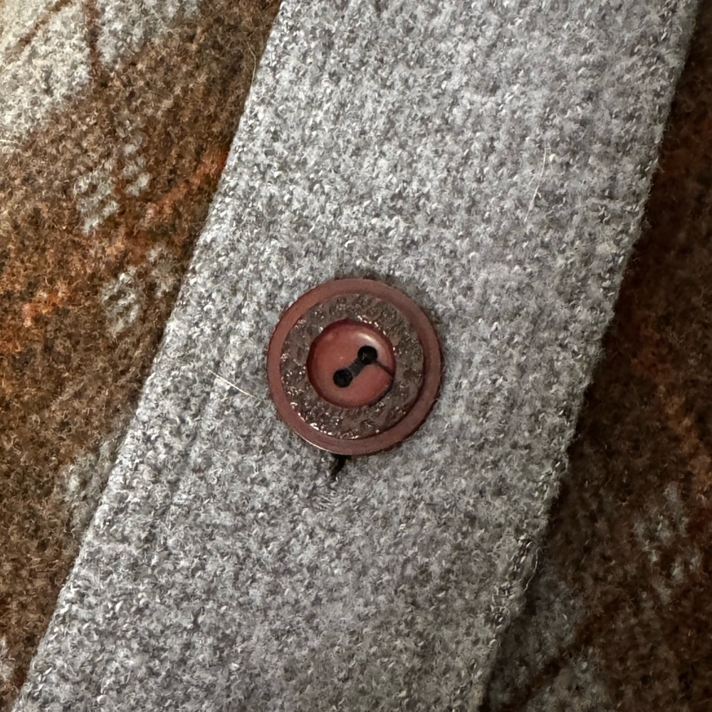 Brown And Gray Argyle Patterned Jacket - image 3